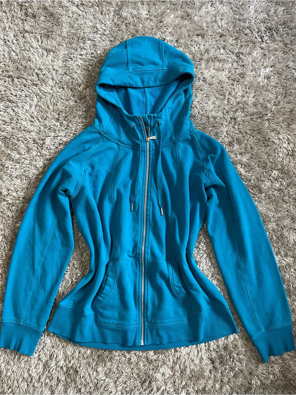 Champion Teal Zip-Up Hooded Sweatshirt